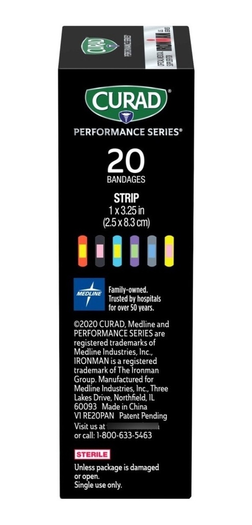 Parche Curita Antibacterial 20 Unidades Curad Tamaño Estánda