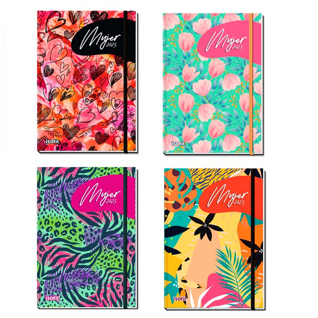 Agenda Mujer Año + Stickers + 6 Lapices Pilot Super Gel