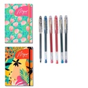 Agenda Mujer Año + Stickers + 6 Lapices Pilot Super Gel