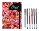 Agenda Mujer Año + Stickers + 6 Lapices Pilot Super Gel