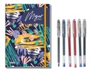 Agenda Mujer Año + Stickers + 6 Lapices Pilot Super Gel