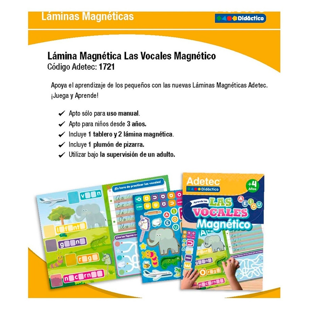 Las Vocales - Lámina Magnética