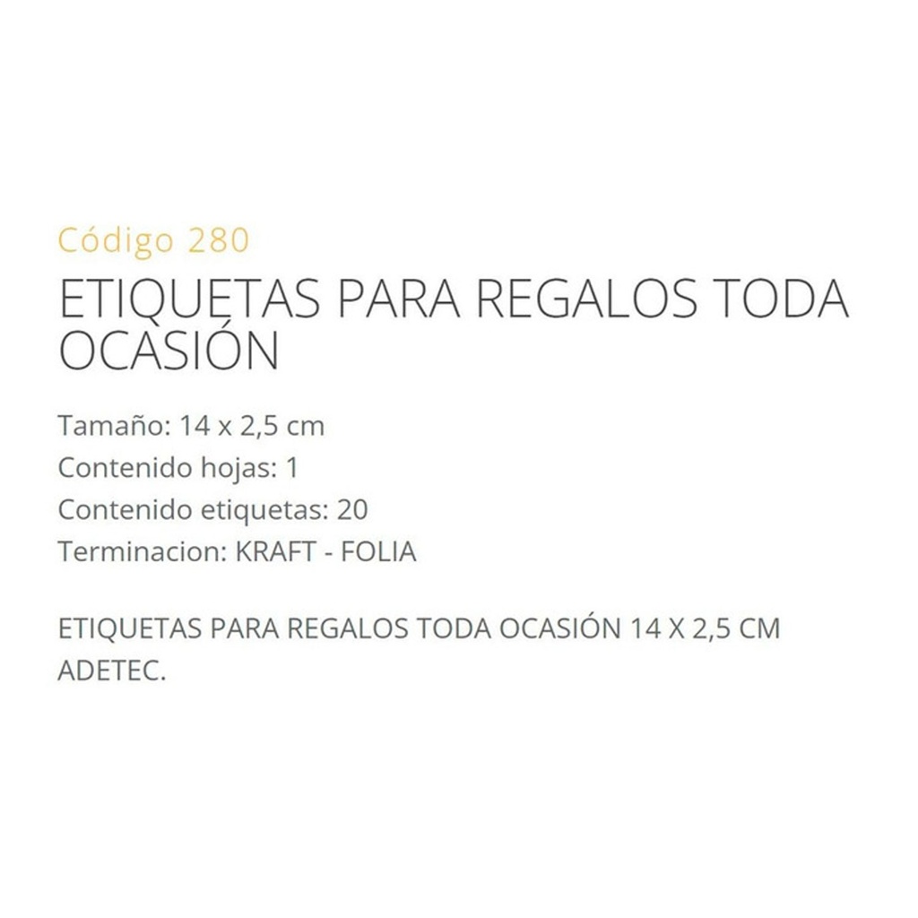 Etiquetas para regalos - Diseños surtidos