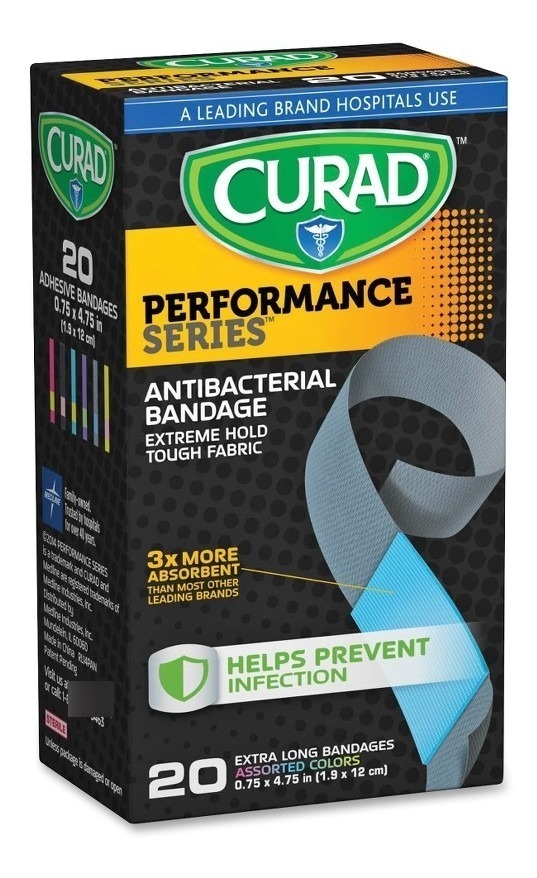 Parche Curita Antibacterial 60 Unidades Curad Extra Largo