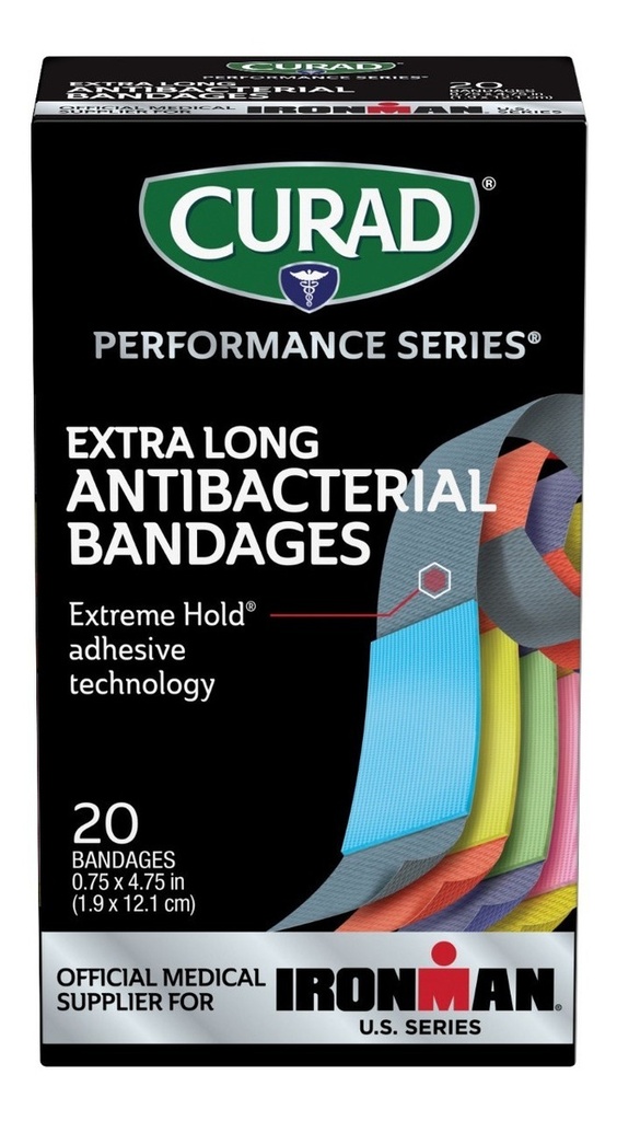 Parche Curita Antibacterial 60 Unidades Curad Extra Largo