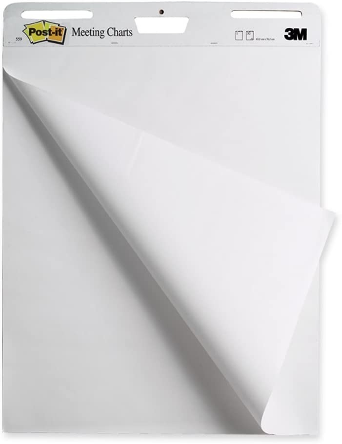 Papelógrafo Autoadhesivo Post-it Color Blanco De 60 Hojas 