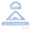 Set Geometría Para Zurdo 30cm 3 Piezas Alta Resistencia