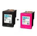 2 Tintas Hp 122 Tri Color + Negro + Resma Papel Fot. Carta