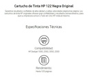 2 Tintas Hp 122 Tri Color + Negro + Resma Papel Fot. Carta