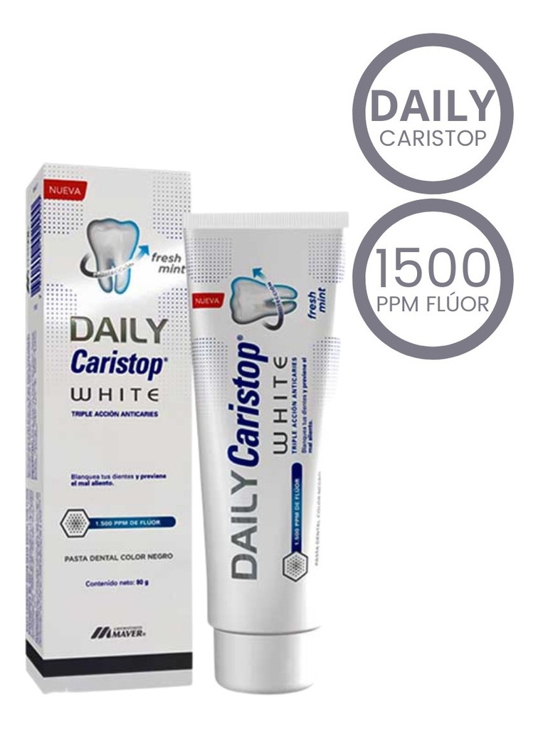 Pasta Dental Blanqueadora Carbon Activo Triple Caristop 80g