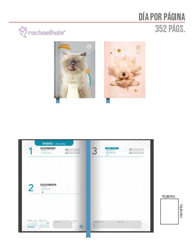 Agenda Ascott Mascota Gatito + 3 Lápiz Gel Makkuro 07 Pentel