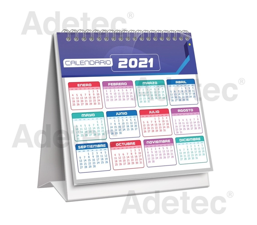 Calendario De Escritorio  Diseñp Oficina Incluye Stickers 