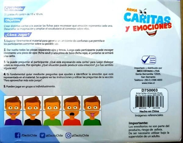 3 Juegos Didáctico Escalera Tobogán + Emociones + Pregúntame