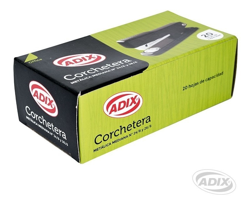 Corchetera Metálica Mediana Negro Nº 26/6 Y 24/6