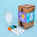Vaso Green Glass + 3 Marcadores Pilot Pintor M Personalizalo