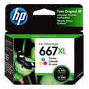 Pack Cartucho Hp 667xl  Negro + Tricolor De Alto Rendimiento