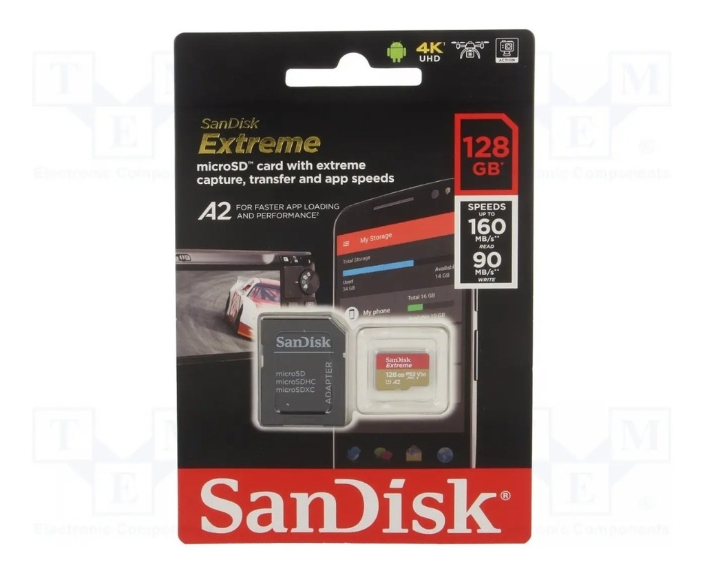 Memoria Micro Sd Sandisk Extreme 128gb Videos 4k 