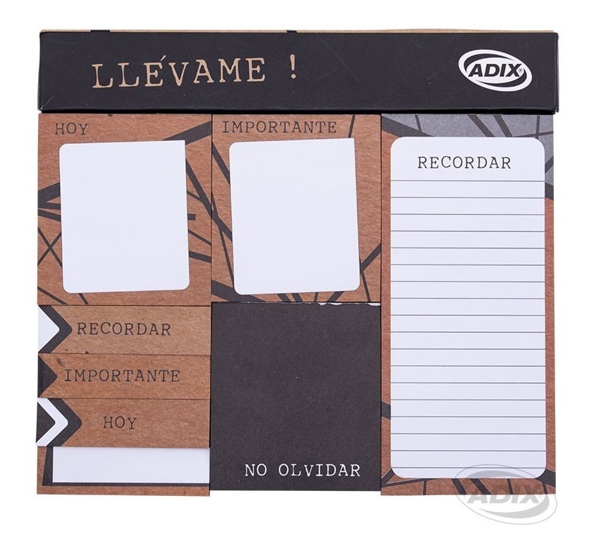 Set Nota Adhesiva Magnética Diseño Kraft