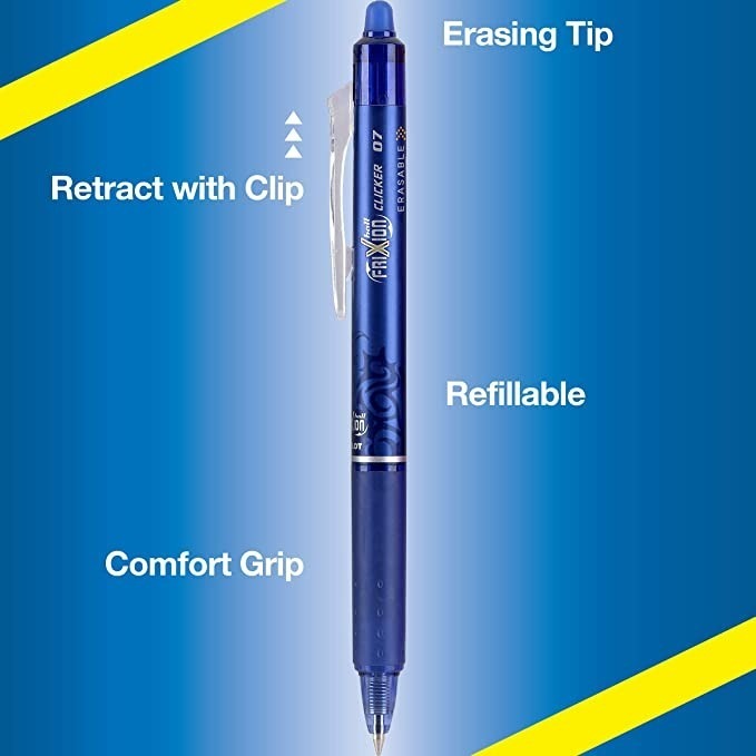 Lápiz Gel Frixion Clicker Pilot 0.7 Pack 5 Unidades