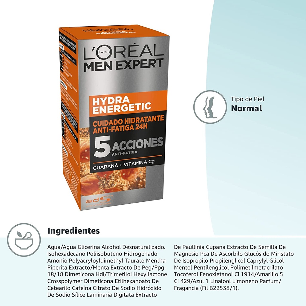 Crema Hydra Energetic Antifatiga Loreal Men Expert