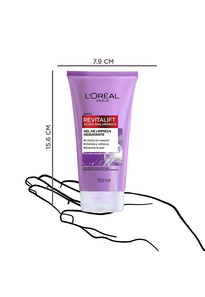Gel De Limpieza Hidratante Ácido Hialurónico Loreal Paris