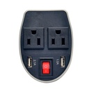 Adaptador E Inversor De Corriente Para Auto 2 Enchufes y USB