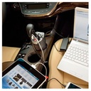 Adaptador E Inversor De Corriente Para Auto 2 Enchufes y USB