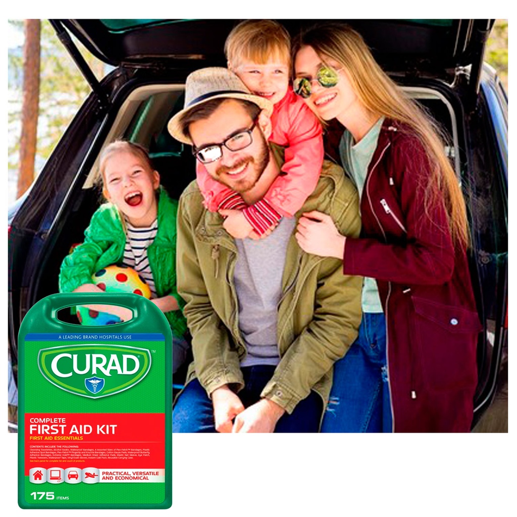 Botiquin Primeros Auxilios, Viajes, Auto Curad 75 Piezas