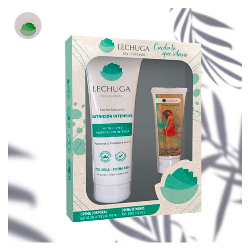 Estuche Crema Cuerpo + Mano Anti Edad Lechuga 300ml