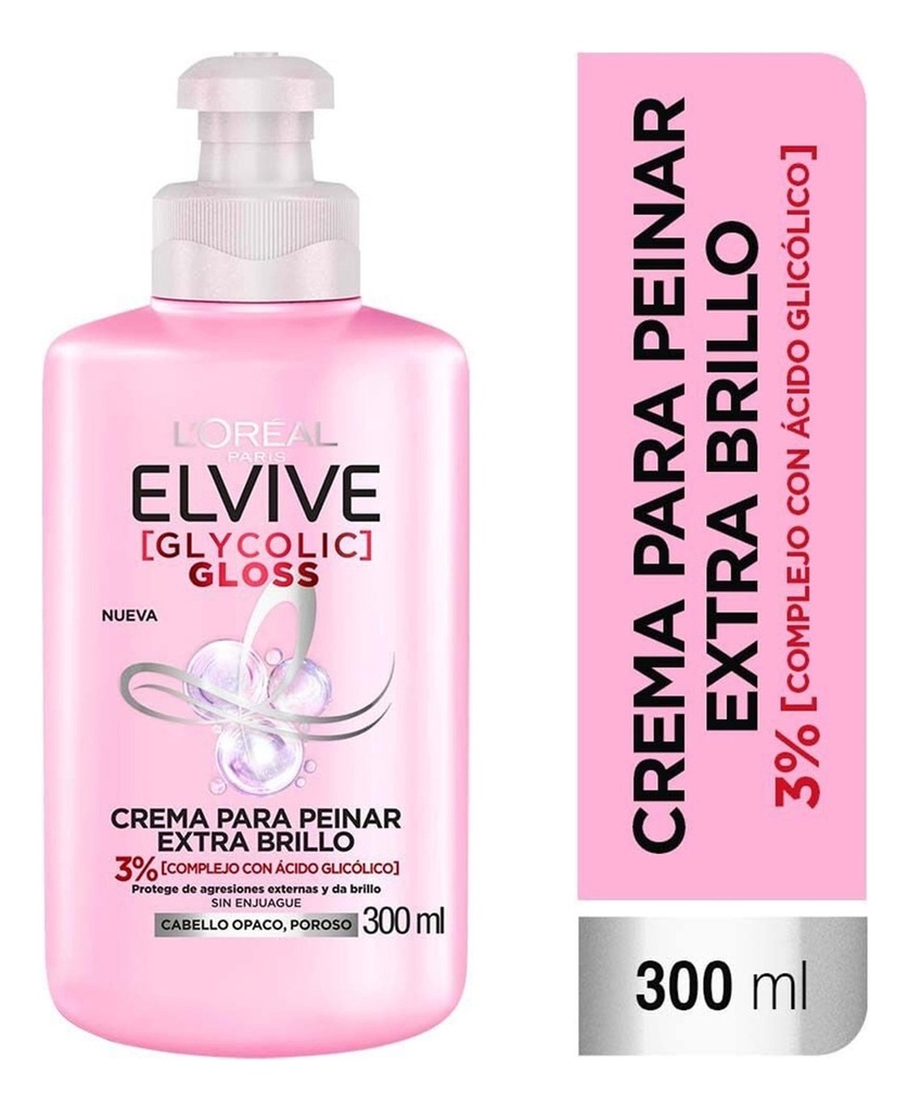 Cuidado Cabello Elvive Glycolic Gloss 72hr Brillo y Suavidad