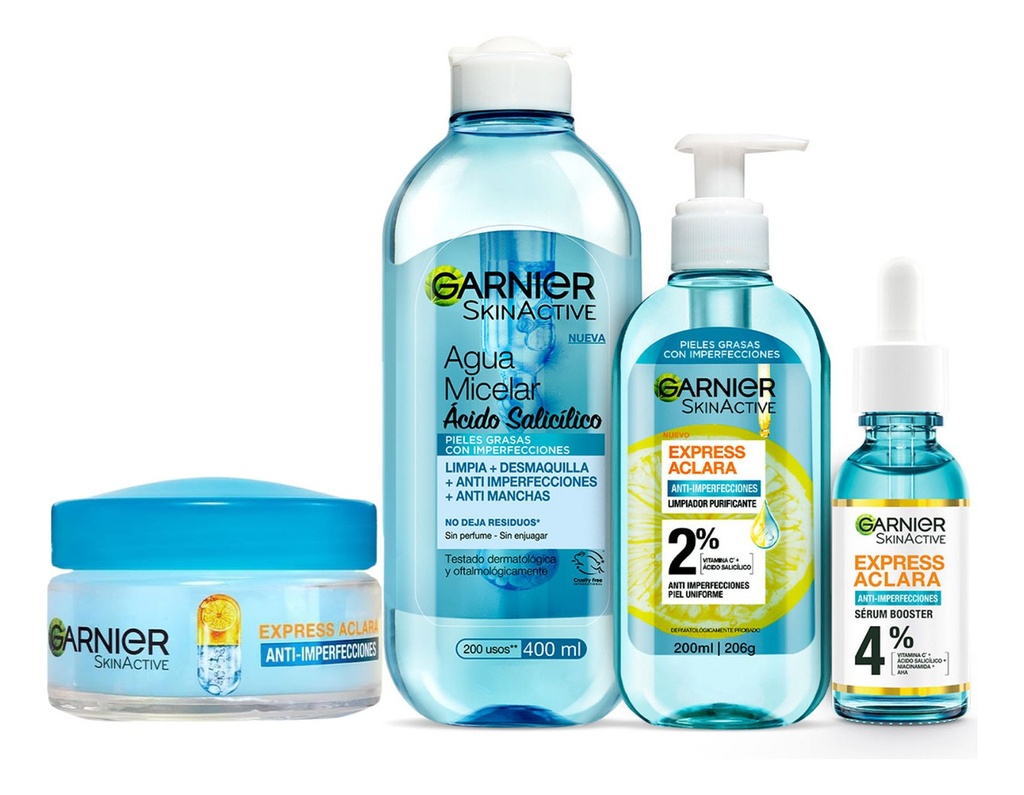 Set Garnier Cuidado Facial Anti-Imperfecciones Control Acné